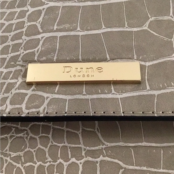 Dune London Faux Leather Animal Embossed Handbag, Shoulder Bag, Crossbody, Tan - Picture 8 of 12